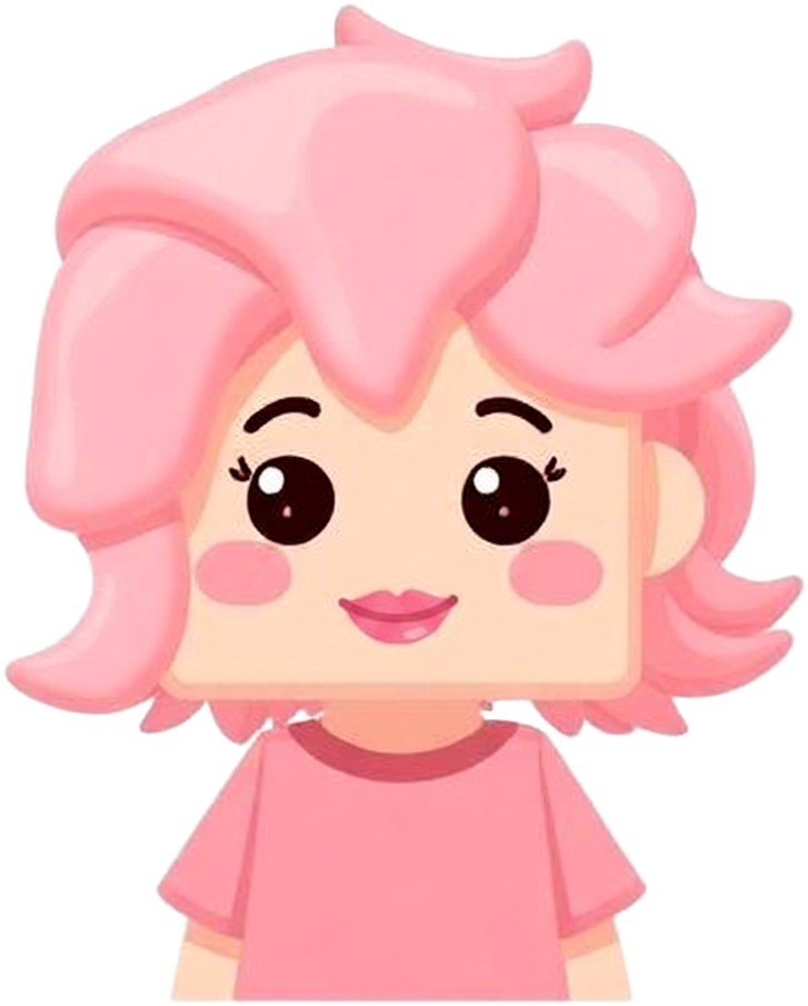 Pink bacon hair character from Roblox